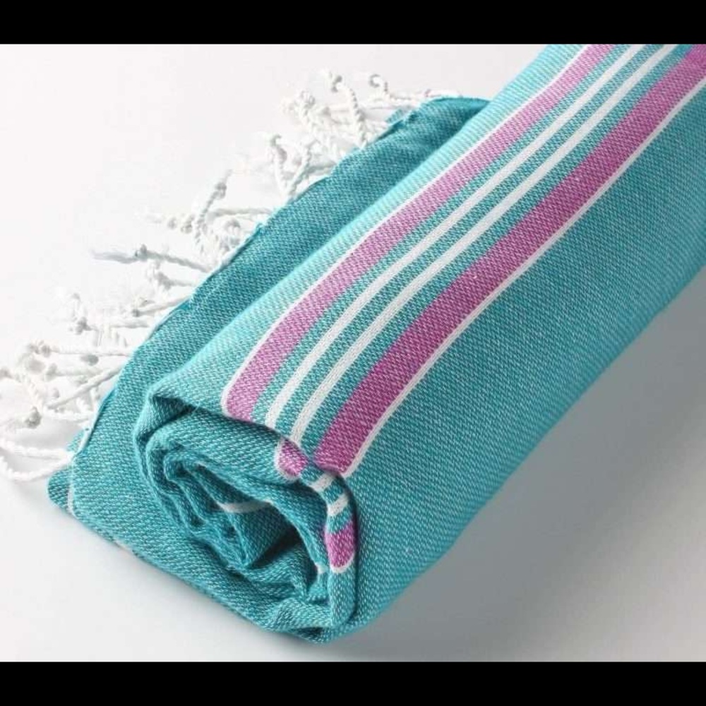 2 Teal Turkish Bath Towels